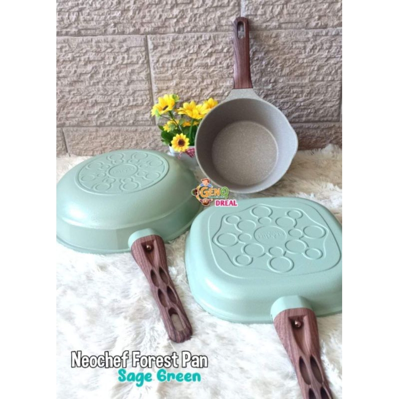 Neochef Forest Sage Green Pan Set