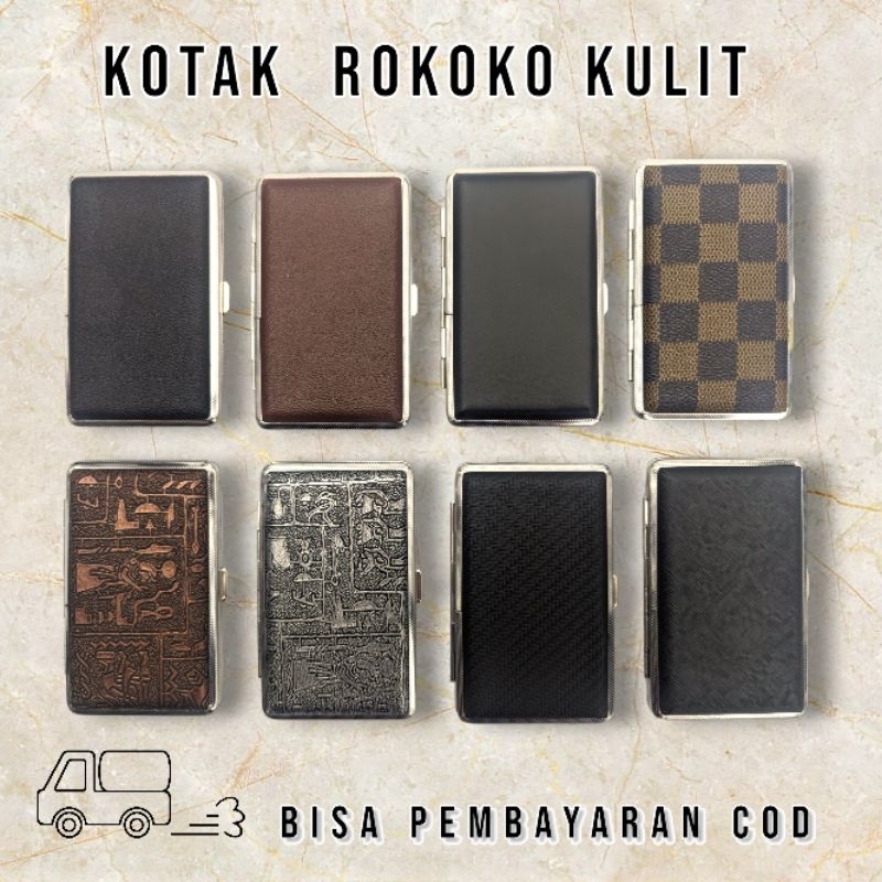 Cigarettes Box Kotak Rokok/Kotak Penyimpanan Roko Rkk Rokoko Kulit Leather Elegant