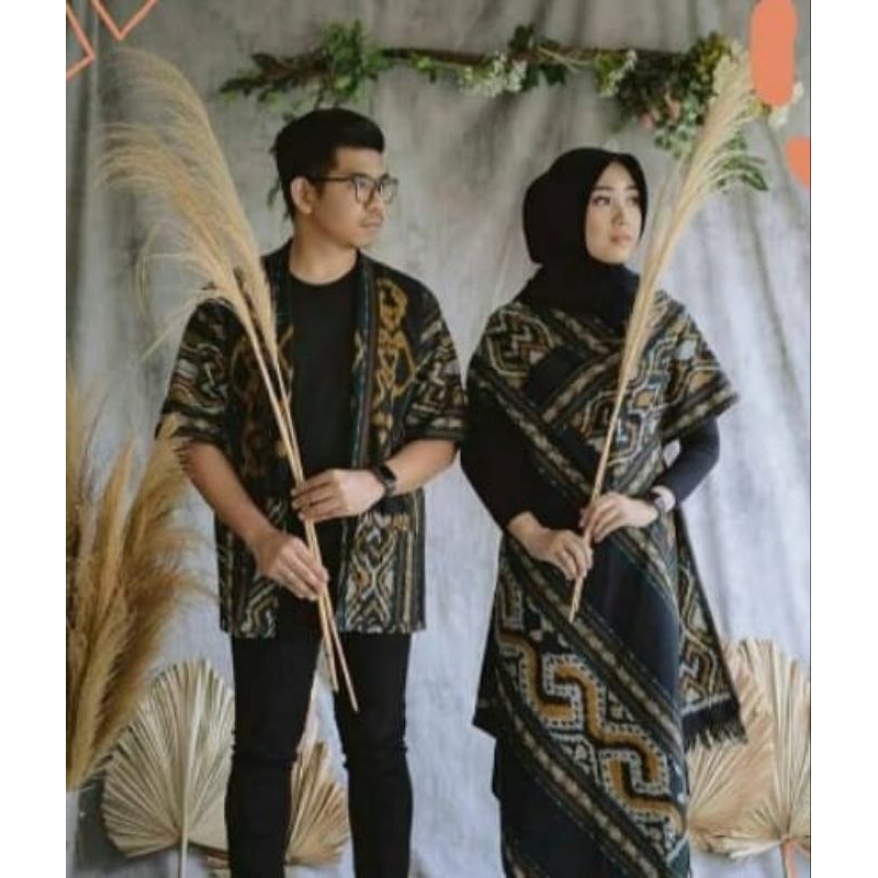 Couple Kimono Tenun - Baju Tenun Couple - Baju Pasangan - Baju Kondangan - Baju Prewedding