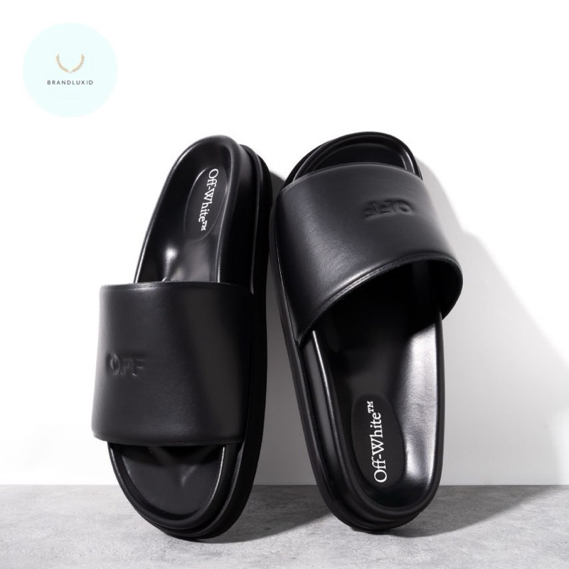 Off White Cloud off stamp slide Black