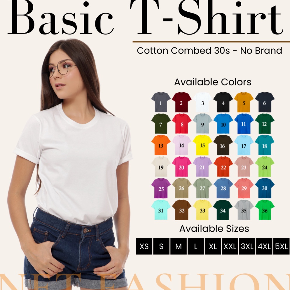 Klik Pesan KAOS POLOS WANITA SOFT COTTON COMBED 3s KAOS LENGAN PENDEK REGULER FIT