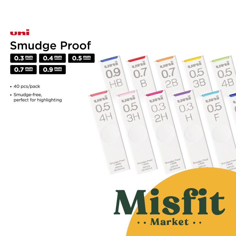 

KODE S33X Uni Nano Dia SMUDGE PROOF Lead REFILL 3 4 5 7 9 mm Mechanical Pencil