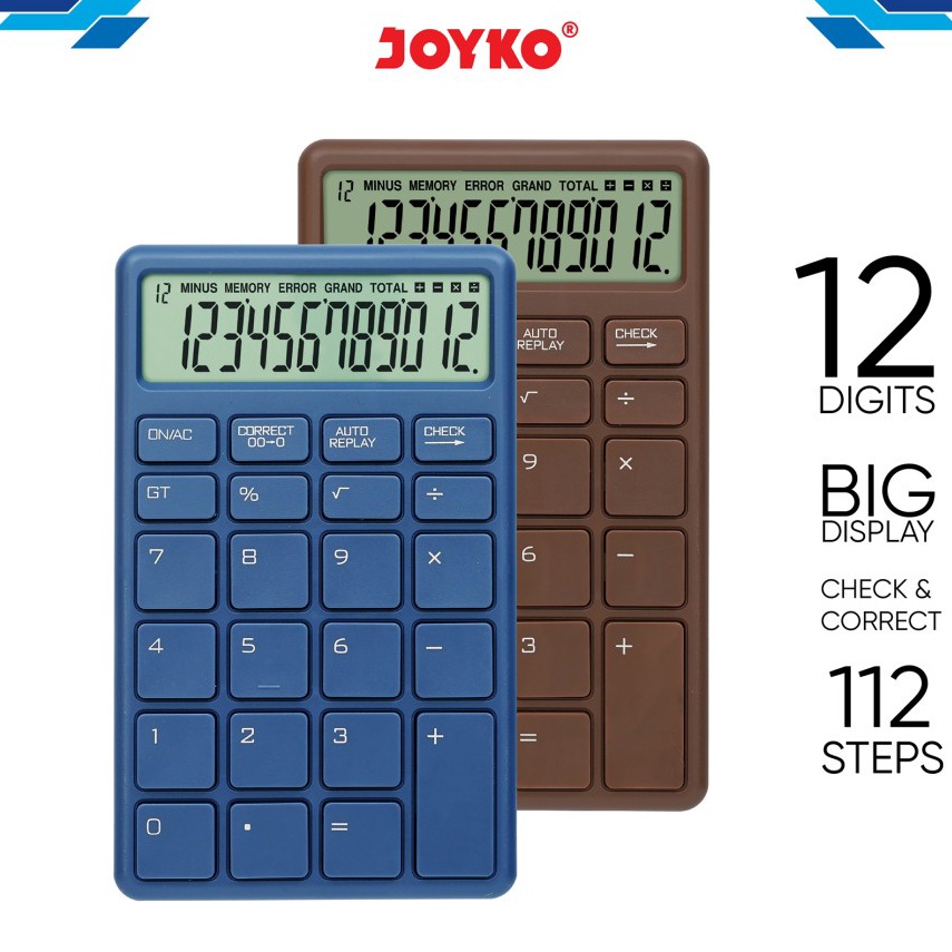 

Joyko Calculator 12 Digits PORTABLE Kalkulator Joyko Kecil CC55CO ART L1B3