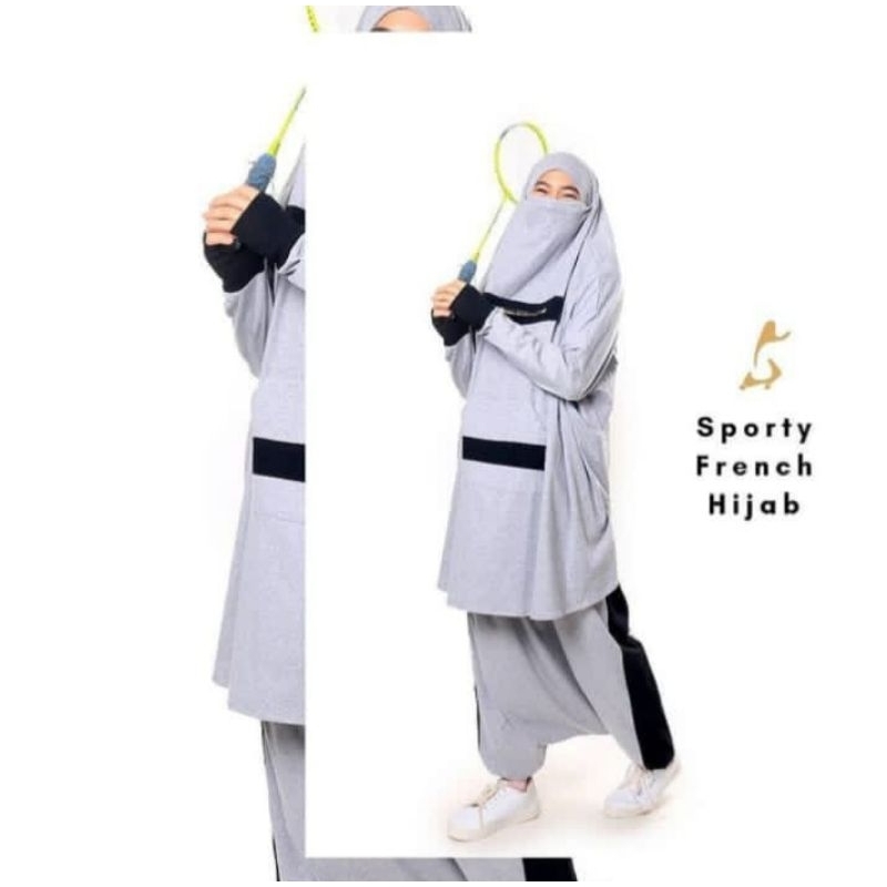 Sporty French Hijab Original by @shaza.inc | PRELOVED