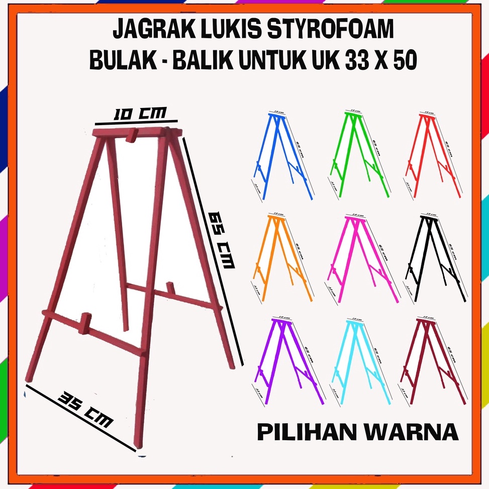 

KODE E26D Stand meja jagrak lukis styrofoam uk 3 x 4