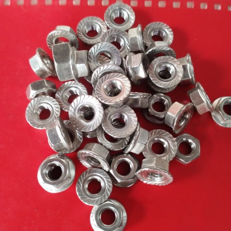 mur flange mur topi m8 stainless steel sus 304