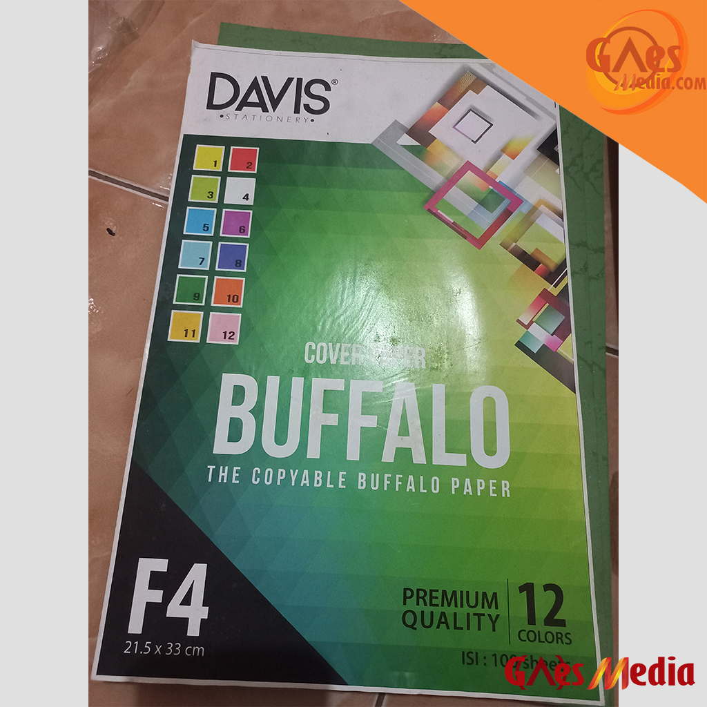 

Kertas Sampul Buffalo F4 / kertas bufalo / kertas bufallo / Kertas Jilid F4 (5 Lembar)