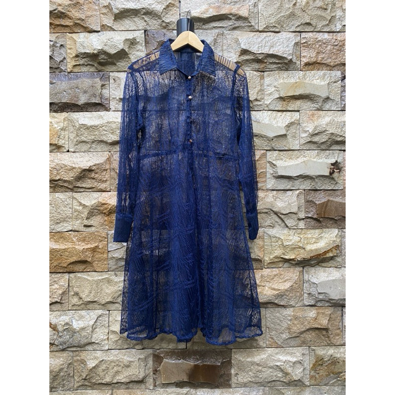 Outer Tille. Outer Brokat. Outer Kondangan. Outer Tile putih. Tunik Brokat