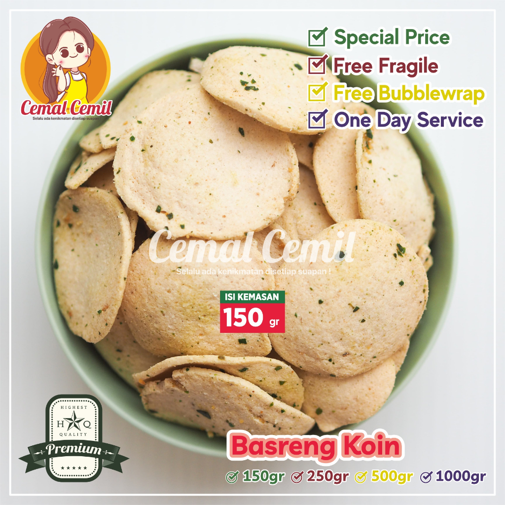 

Cemal Cemil : Paling Laris : Basreng Koin Original 150gr-Snack/Cemilan/Camilan