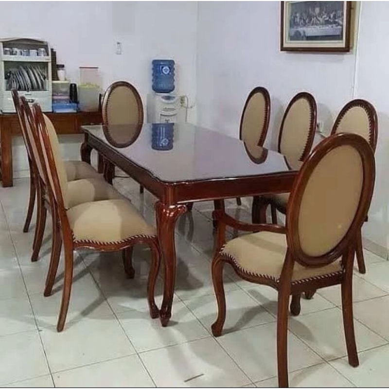 Meja makan jati meja makan klasik meja makan kursi 8