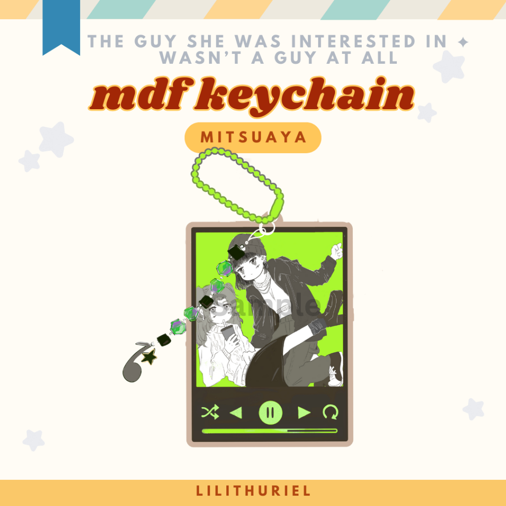 Mitsuaya - The Guy She Was Interested in Wasn't a Guy at all MDF keychain