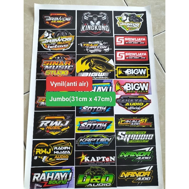 

STIKER AUDIO | STIKER SOUND | STIKER SOUNDSYSTEM | STIKER ANTI AIR | STIKER VYNIL | STIKER PACK | STIKER 1 LEMBAR Ukuran 31cmx47cm