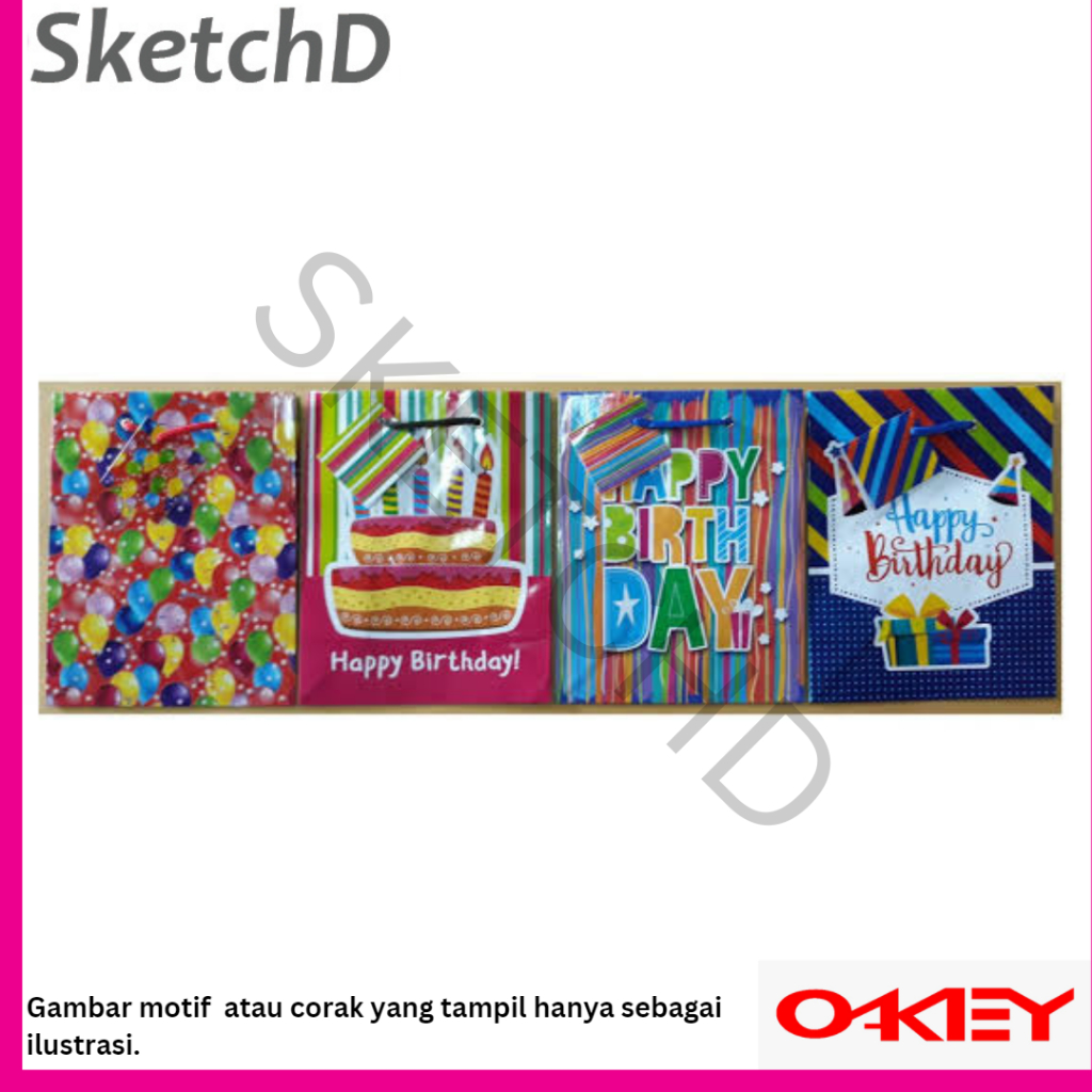 

Tas Kantong Kertas - Gift Paper bag sedang Okey Goodie Bag - Paperbag