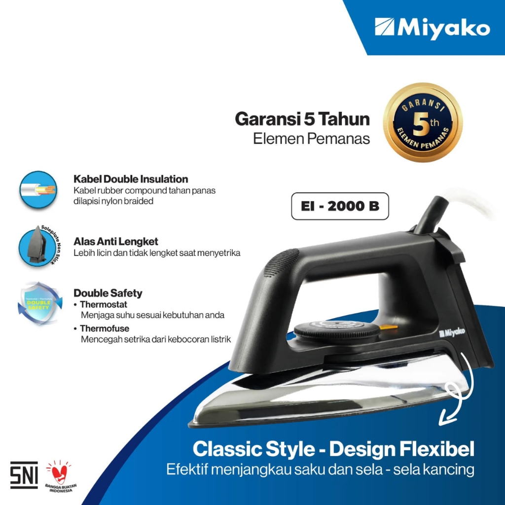 Setrika Miyako EI 2000 B / Setrika Murah Miyako Original