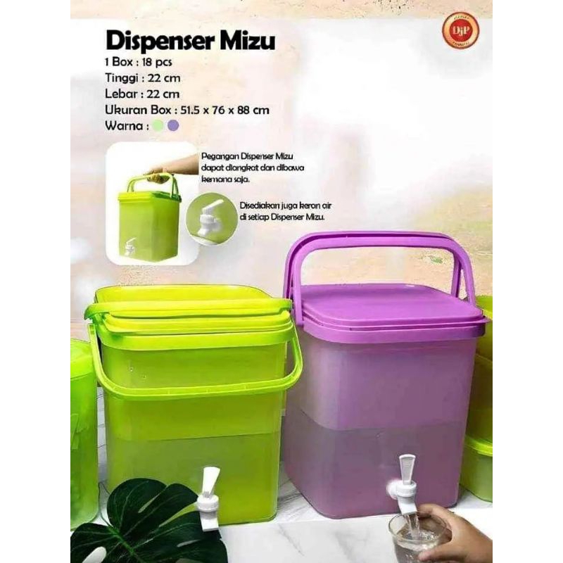 DISPENSER MIZU  16 LITER /DISPENSER AIR PAKAI KRAN/DISPENSER ES TEH