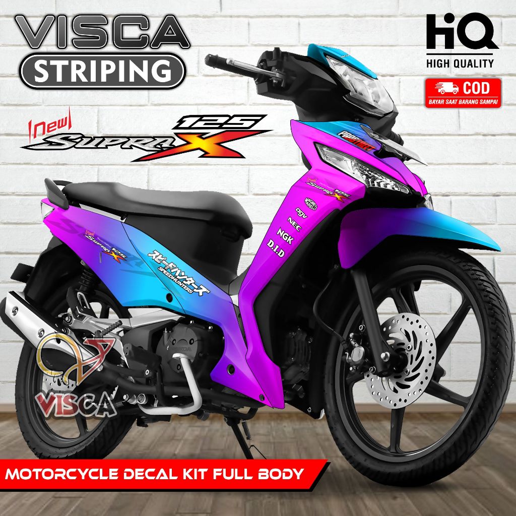 Decal Supra X 125 Fi New Full Body - Stiker Motor Supra X 125 Fi Full Body - Dekal New Supra X 125 F