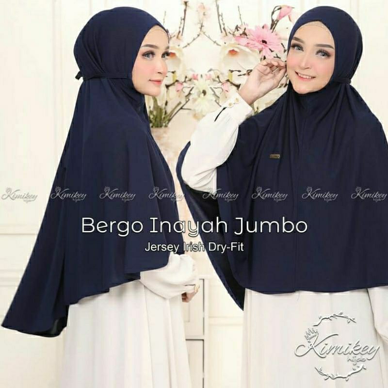 Toko Jilbab Dinara - Jilbab Instans Jumbo/ Hijab Jumbo Tanpa Pet/ Kerudung Instan Bergo Inayah Jumbo
