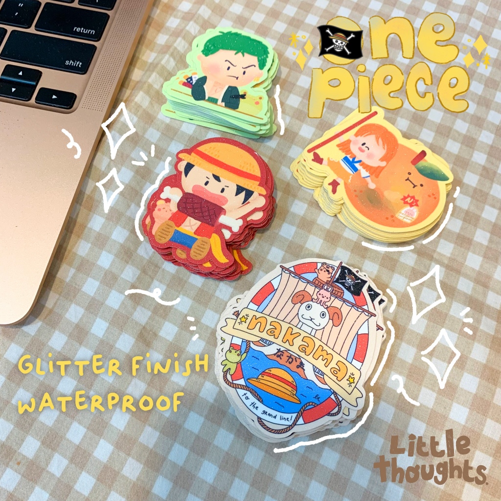 

One Piece Die Cut Sticker (Glitter & Hologram) by Little Thoughts
