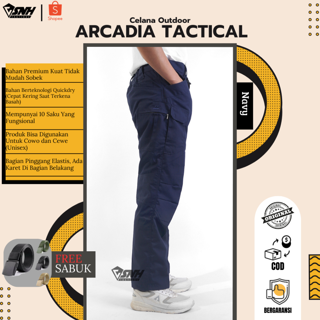 Asnh Celana Pdl Outdoor Arcadia Tactical Gear Edition - Blue Navy