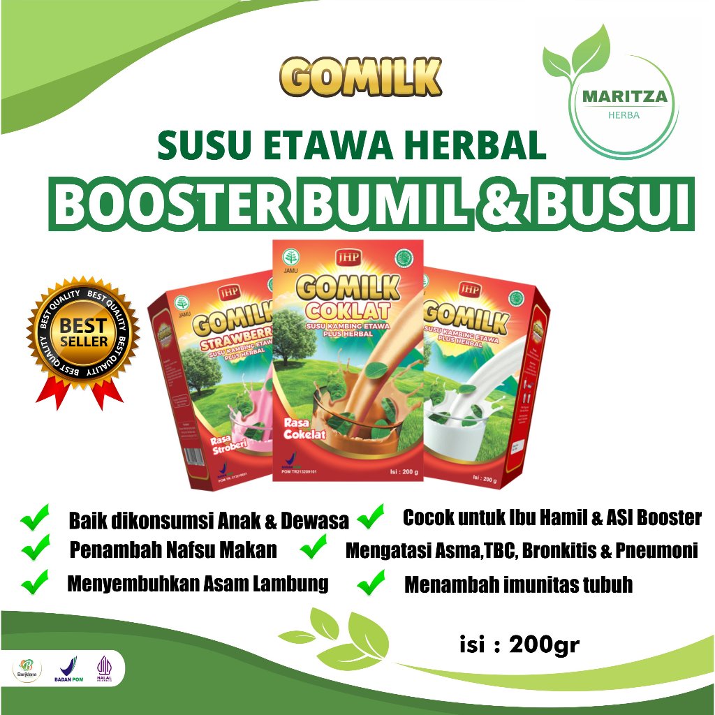 

GOMILK Susu Kambing Etawa untuk Bumil dan Busui Booster Asi