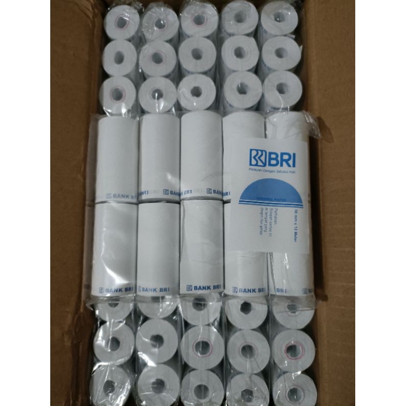 KERTAS STRUK THERMAL EDC BRI/LOGO BANK BRI/AGEN BRILINK 1 PACK