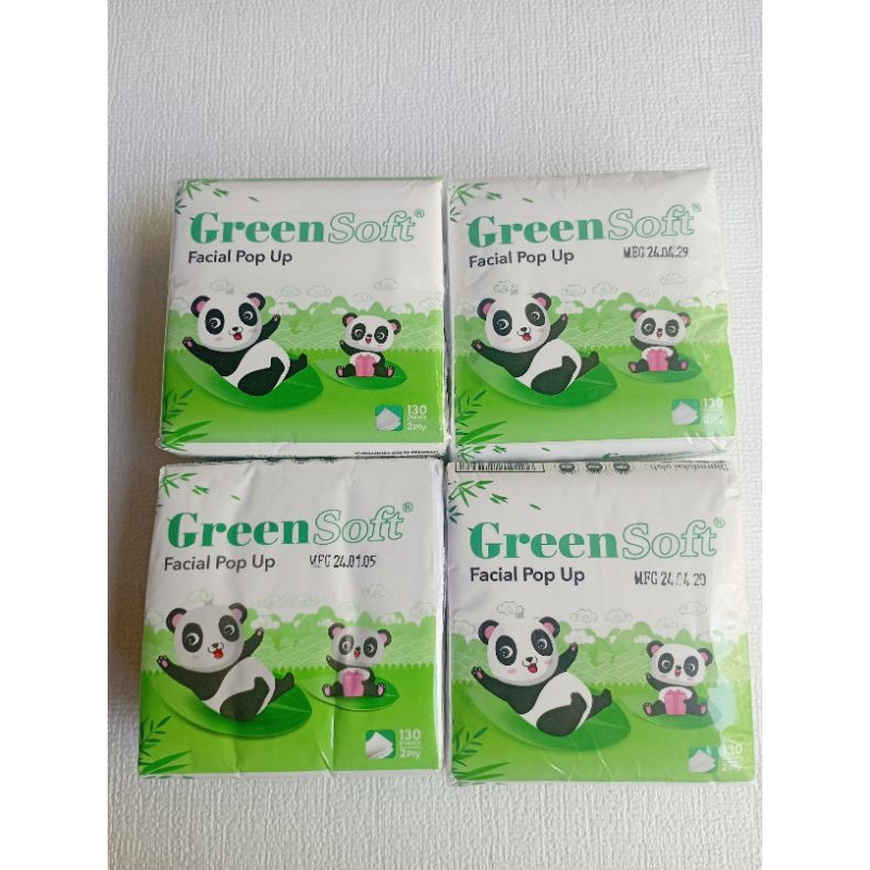 Paket 4pcs Tisu GreenSoft Tisu Popup Murah