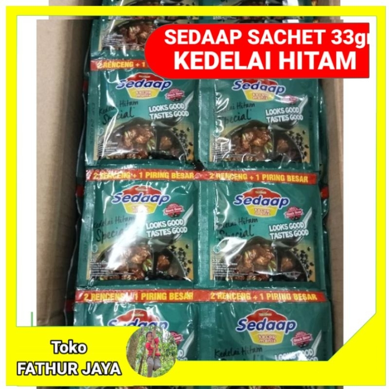 

Kecap sedaap kedelai hitam sachet 33gr PERENCENG isi 12