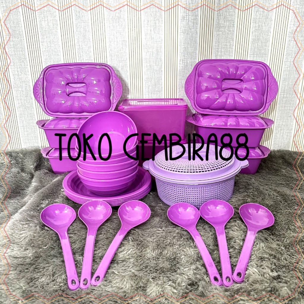 Komplit 27pcs piring / mangkok / wadah prasmanan / wakul nasi