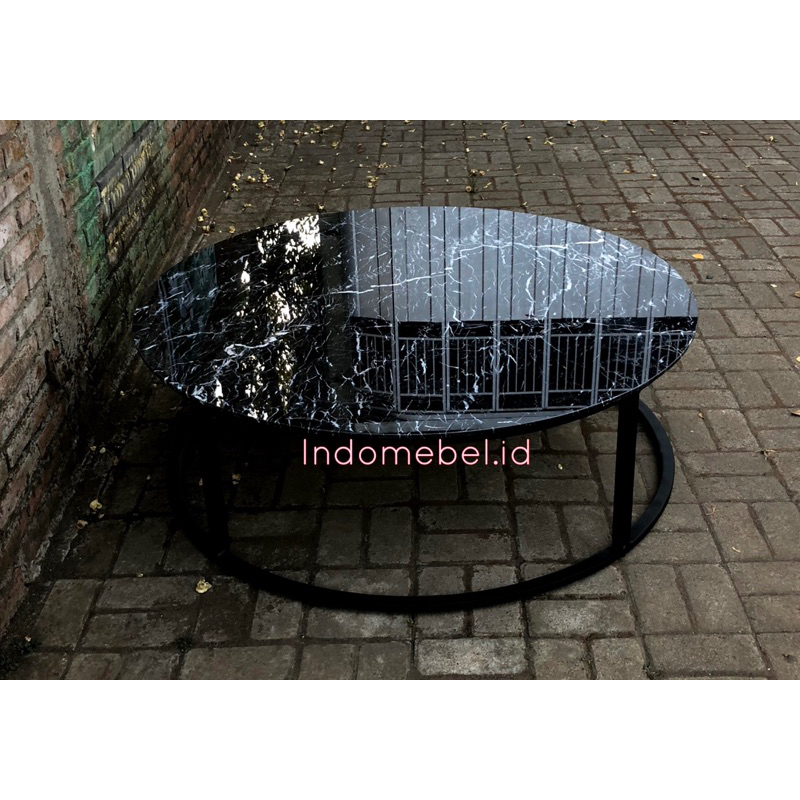 Meja Tamu Marmer Coffee table marmer hitam