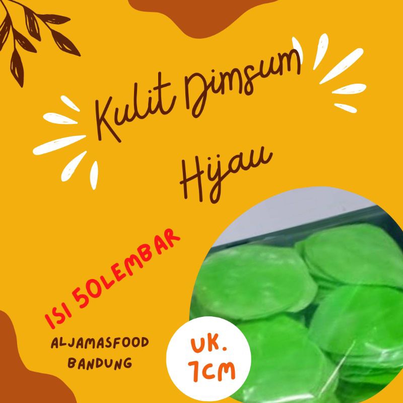 

Kulit Dimsum Hijau uk.7,5cm /50lembar