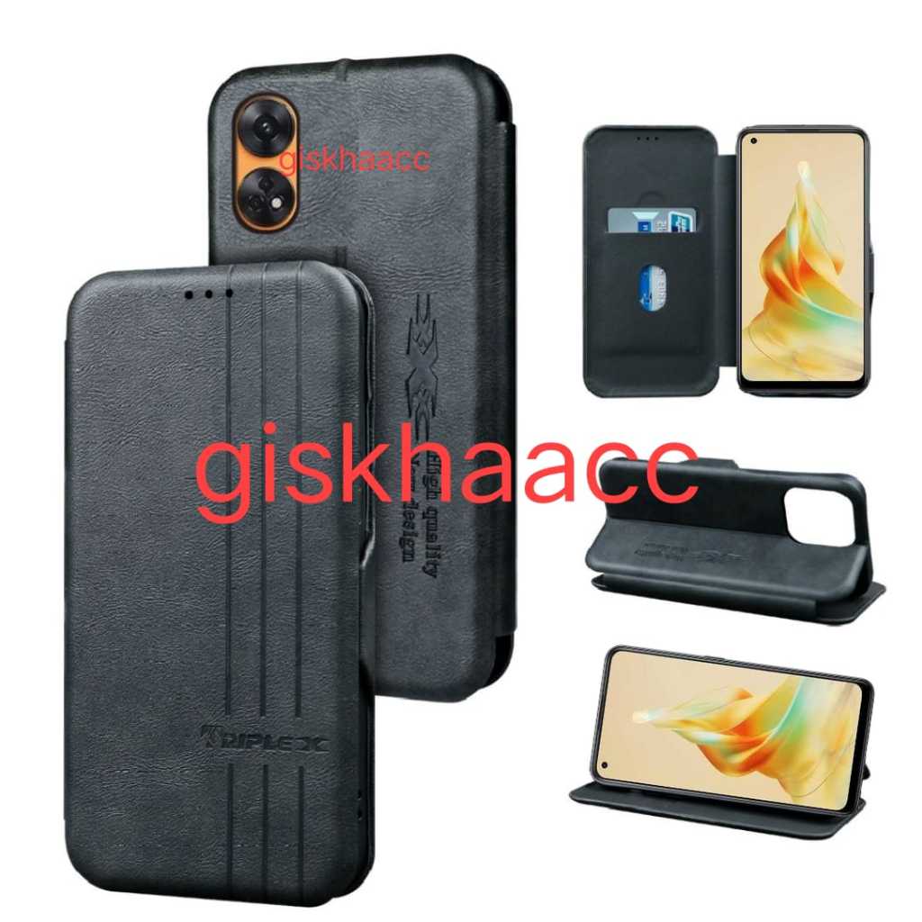 OPPO RENO 8T 4G CASE LEATHER FLIP MAGNET MOTIF CASE DOMPET HP SARUNG HP CASING HP