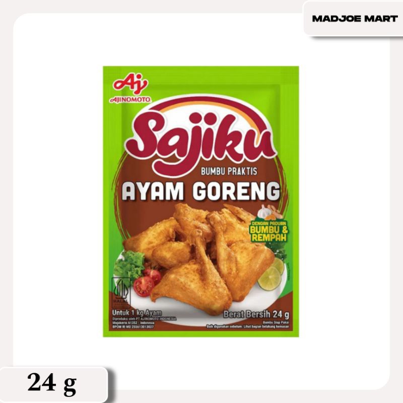 

Ajinomoto Sajiku / Bumbu Instan Praktis / Bumbu Ayam Goreng Sachet 24 g