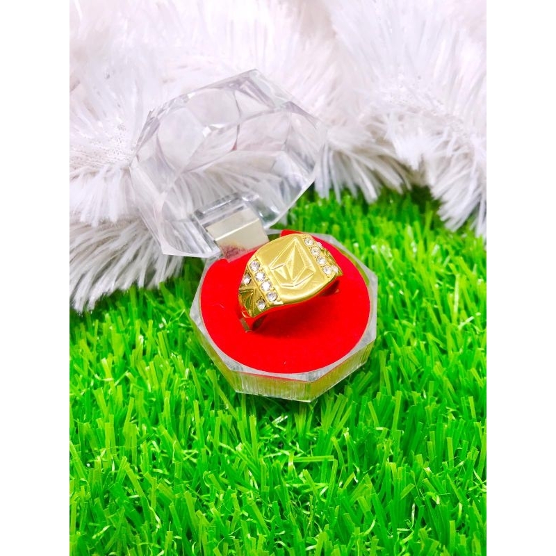 Cincin cowok keren Volcom titanium anti karat 0464