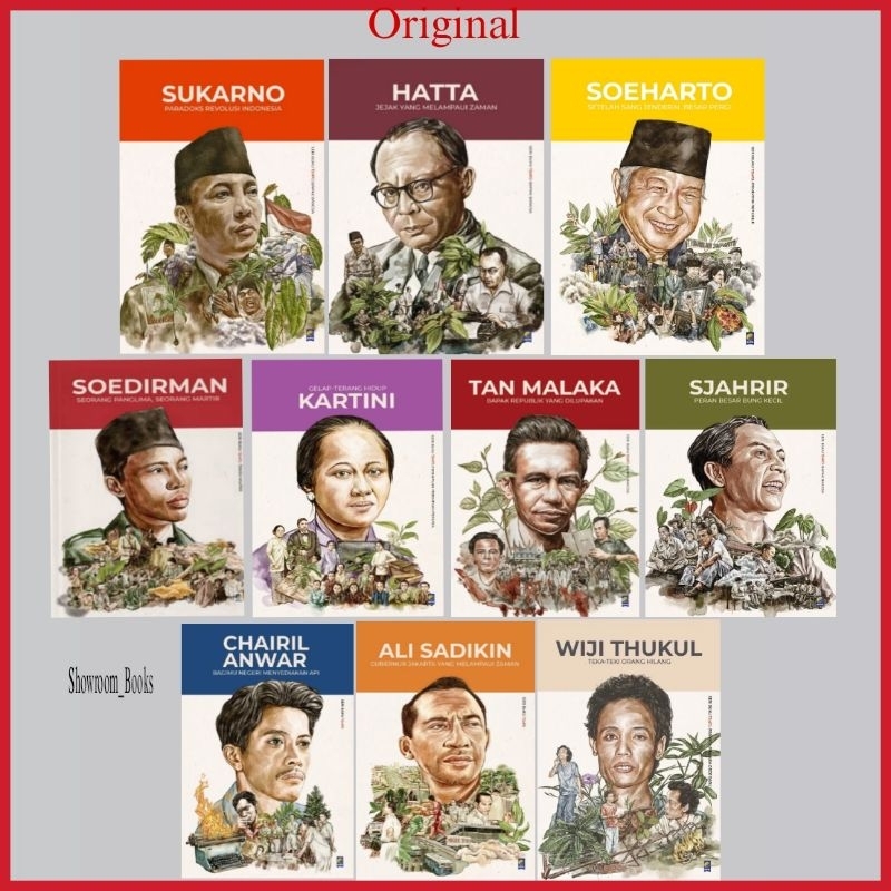 Buku Seri Tempo Soekarno Hatta Soeharto Kartini Soedirman Tan Malaka Chairil Anwar Sjahrir Wiji Thuk