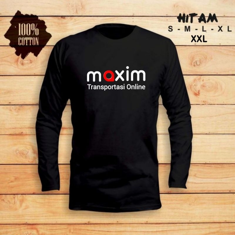 KAOS MAXIM - KAOS DRIVER ONLINE MAXIM KAOS LENGAN PANJANG UNISEX