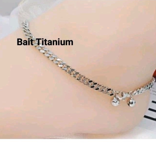 gelang kaki titanium model rantai/ gelang kaki wanita titanium