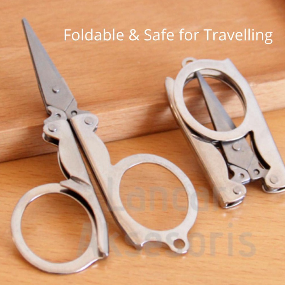 

Dapatkan Segera Gunting Mini PREMIUM Portable Travel Gunting Lipat Kecil Stainless Steel Tajam Gunting Serbaguna Multifungsi Gantungan Kunci Travelling