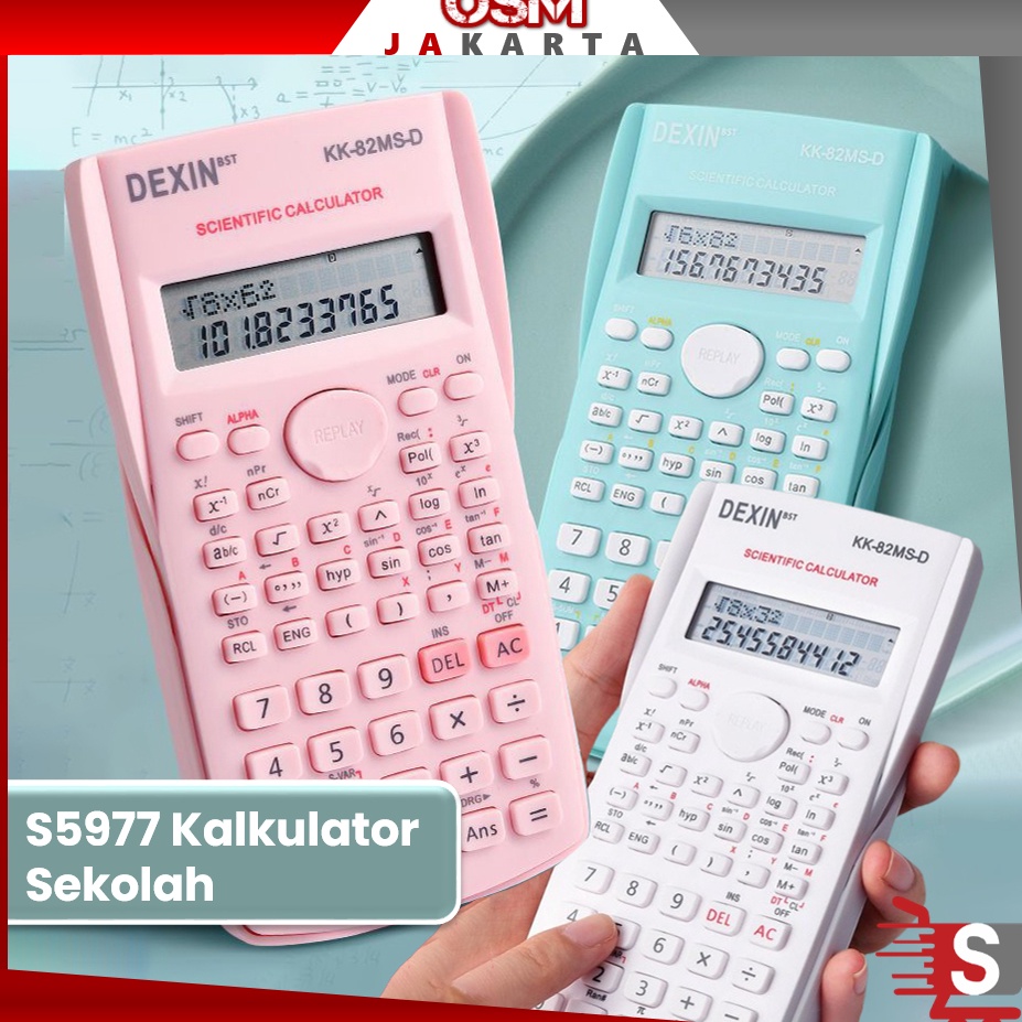 

Penjualan Pilihan OSM JKT S5977 Kalkulator Sekolah Kalkulator Scientific Kalkulator Ilmiah 24 Fungsi Kalkulator Sains Kalkulator SinCosTan