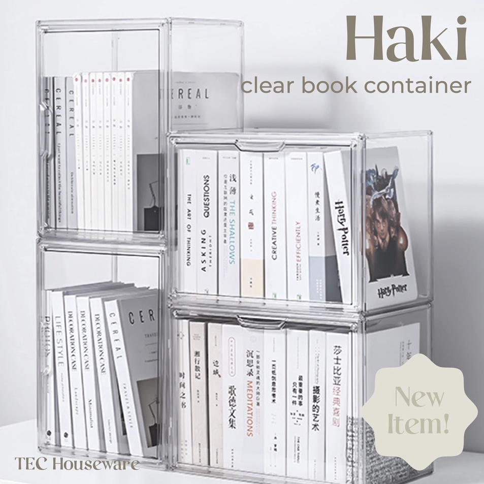 

Dijamin Irit TECHAKI Transparent Acrylic Book Magazine Organizer Container Box Transparan Premium Berkualitas Kotak Penyimpanan Bening Akrilik Organiser Estetik Storage Box Serbaguna Penutup