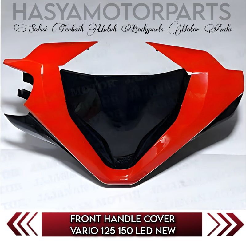 Front Handle Cover Batok Depan Set Garnis Vario 125/150 LED New Merah Merk Win/Vr