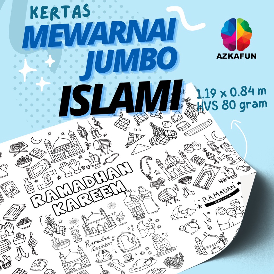 

Good Sale Kertas Mewarnai Jumbo ISLAMI mewarnai besar ramadhan Giant Coloring Page