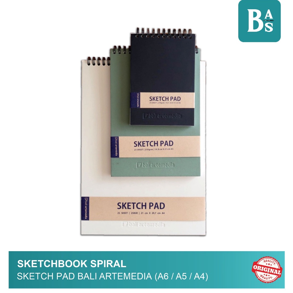 

Diskon Terviral Sketch Pad Bali Art Supplies A6 A5 A4 Sketchbook Spiral Buku Gambar Sketsa Bali Arte Media 25 gsm dengan 25 lembar sheets tersedia ukuran A6 A5 A4