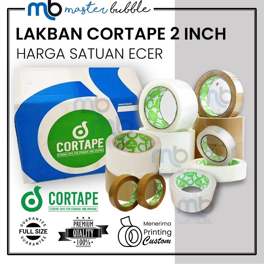 

ATH Lakban Selotip OPP Tape Cortape Bening 2 inch / 48mm x 90yard Per-Slop isi 6 Roll Ekonomis