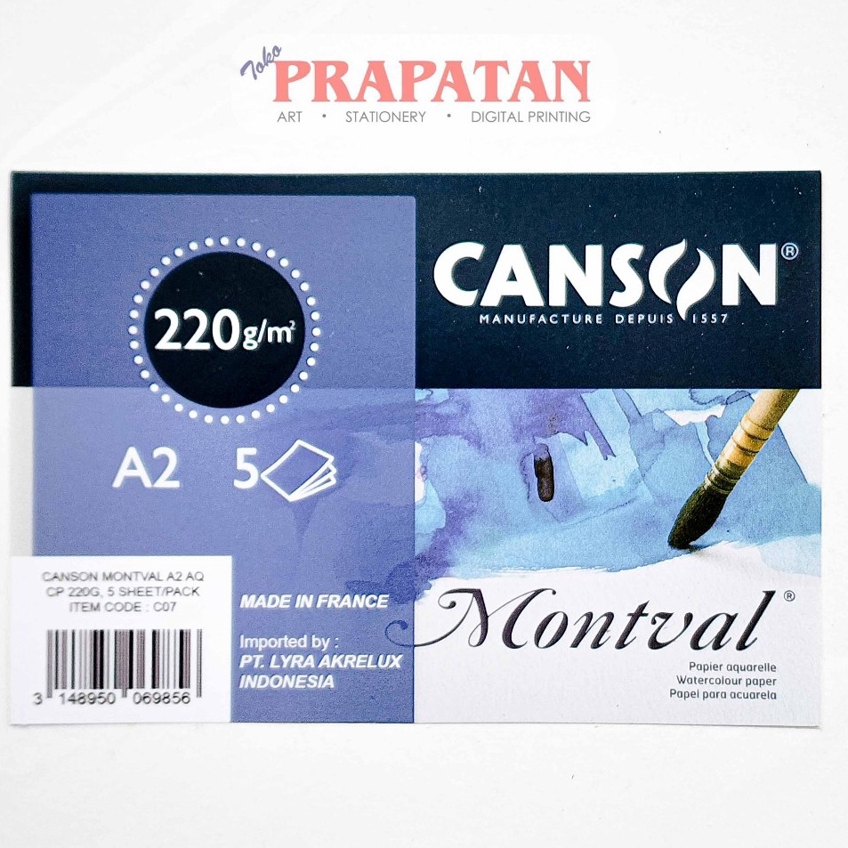 

Super Bahan Canson Montval Watercolor Paper 22gsm Kertas Cat Air