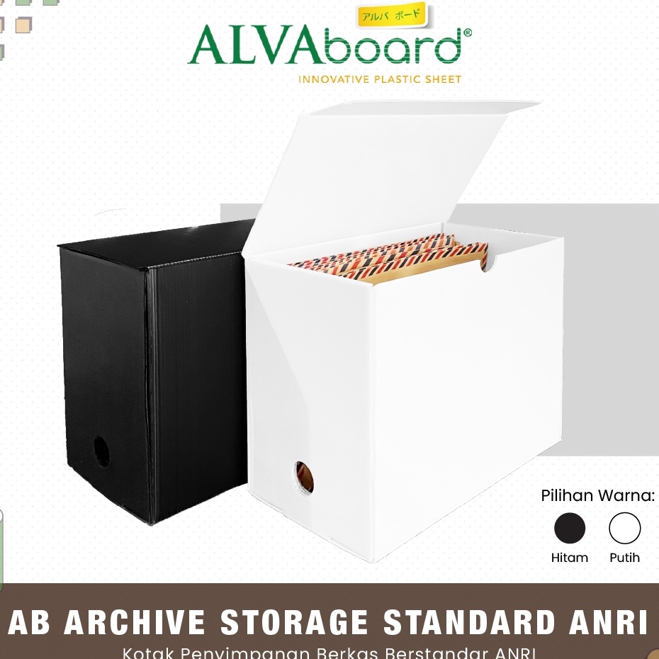 

Update Stok Kardus Dokumen Arsip ALVAboard Box Standar BI Ukuran 37x19x27 cm P x L x T