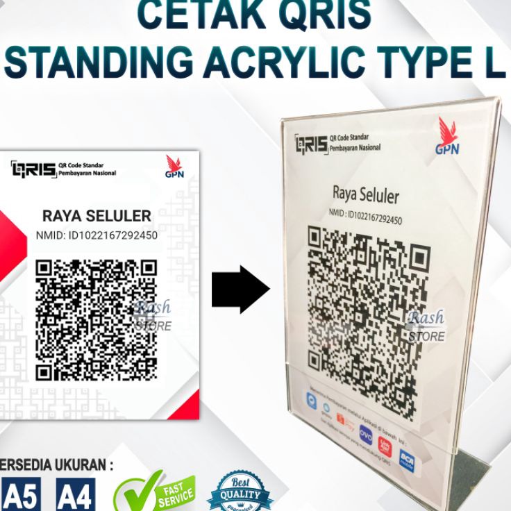 

Ready Promo CETAKPRINT QRIS STANDING ACRYLIC TYPE L