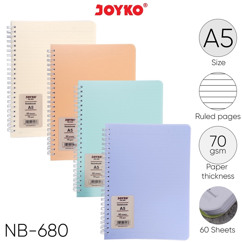 

Kualitas Bagus Ruled Notebook Diary Agenda Buku Catatan Bergaris Joyko NB68 6 Lembar