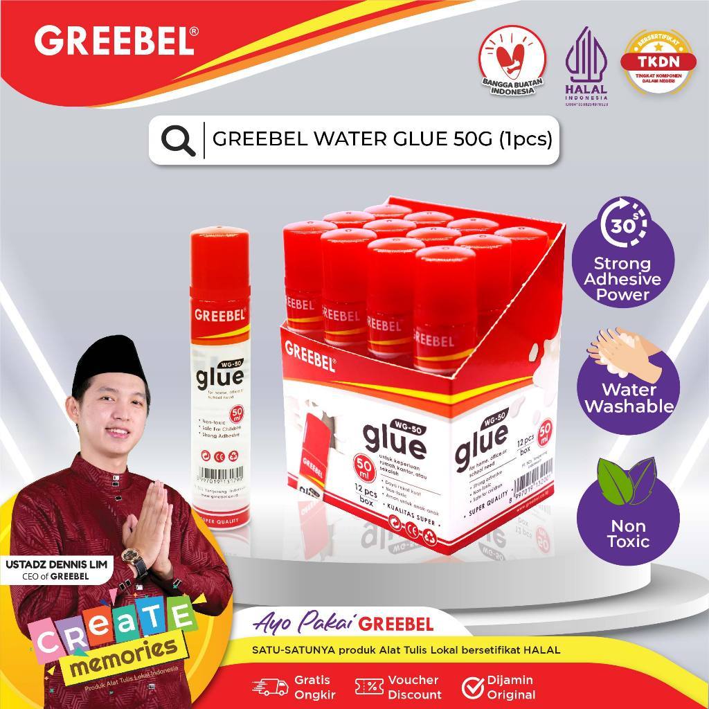 

ATK - WATER GLUE / Lem Perekat Kertas cair tdk beracun utk anak sekolah atk - GREEBEL