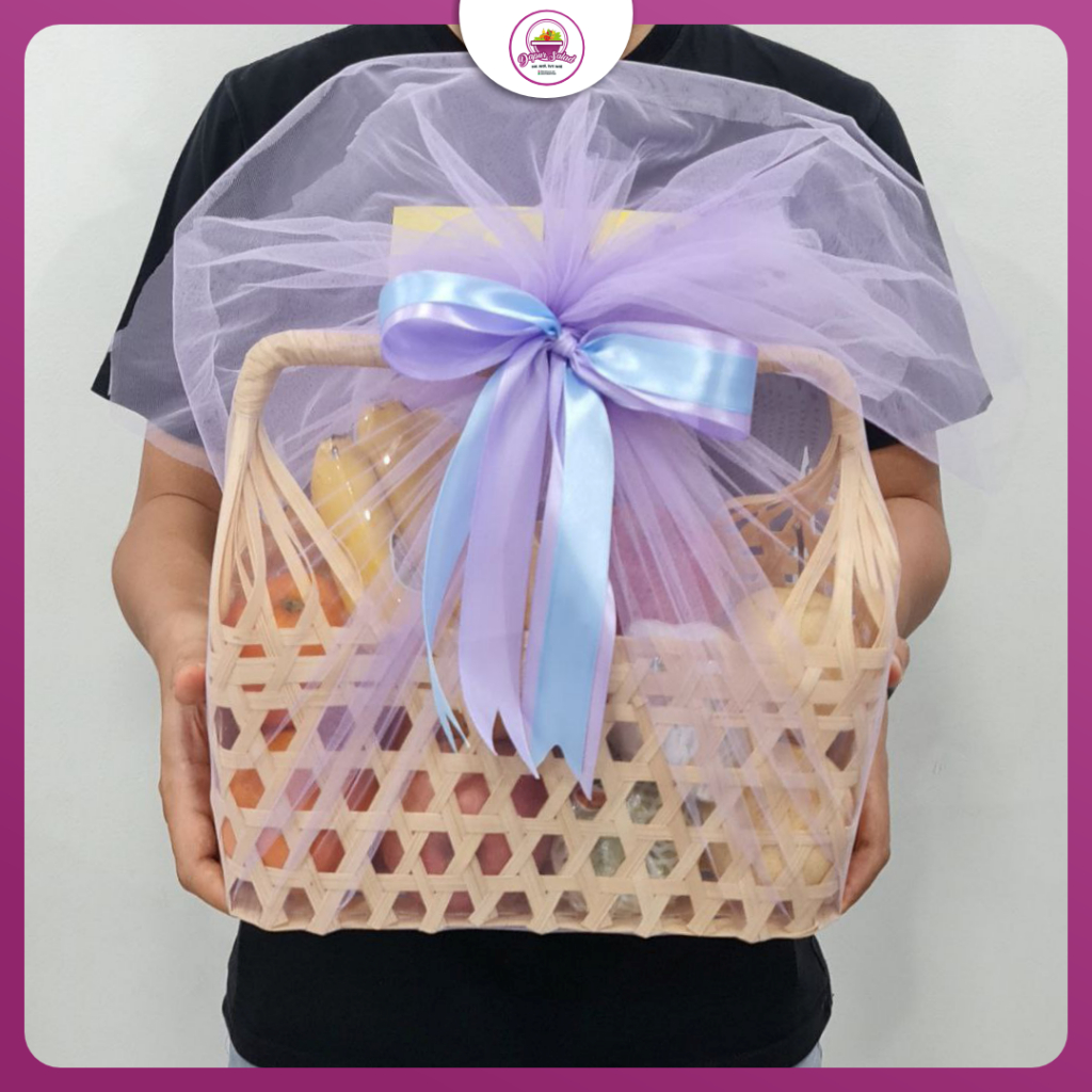 

Parcel Buah Segar Tas Bambu Large Premium Free Kartu Ucapan Hampers Lebaran Natal Christmas Hospitality Lamaran