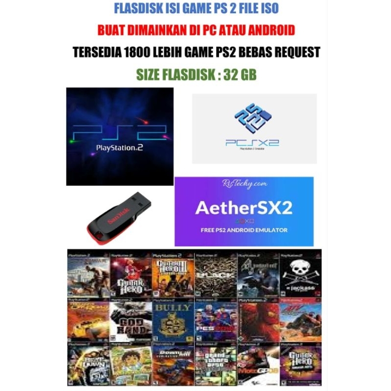 Flasdisk 32 gb games ps2 file ISO